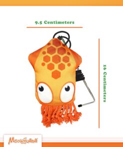 Meowijuana Jump 'n' Jamb Door Hanging Cat Toy | Deep Sea Squid | Refillable Interactive Catnip Toy | Promotes Play and Cat Health | Includes Potent Catnip Grown in North America