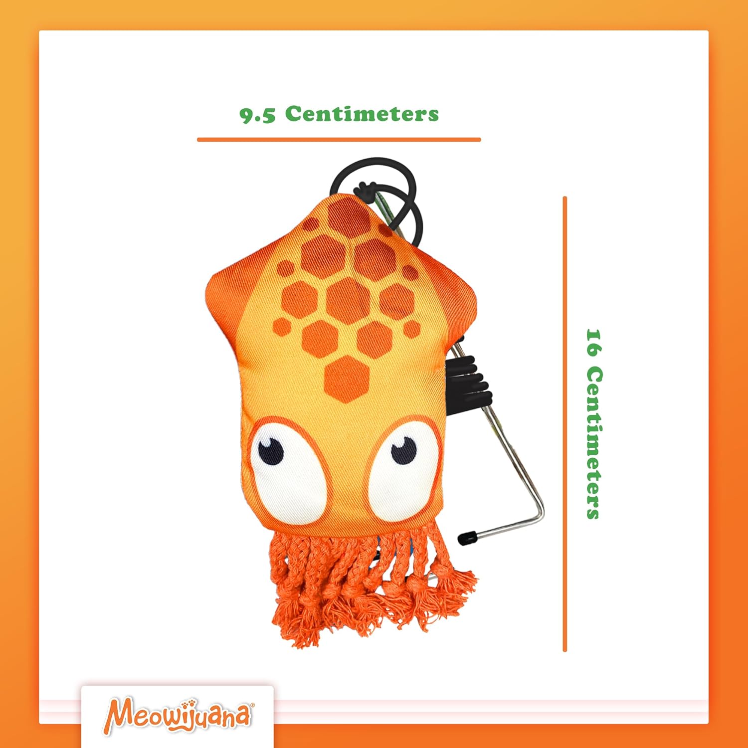 Meowijuana Jump 'n' Jamb Door Hanging Cat Toy | Deep Sea Squid | Refillable Interactive Catnip Toy | Promotes Play and Cat Health | Includes Potent Catnip Grown in North America