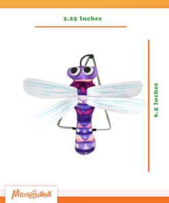 Meowijuana Jump 'n' Jamb Door Hanging Cat Toy | Dragonfly | Refillable Interactive Catnip Toy | Promotes Play and Cat Health | Includes Potent Catnip Grown in North America