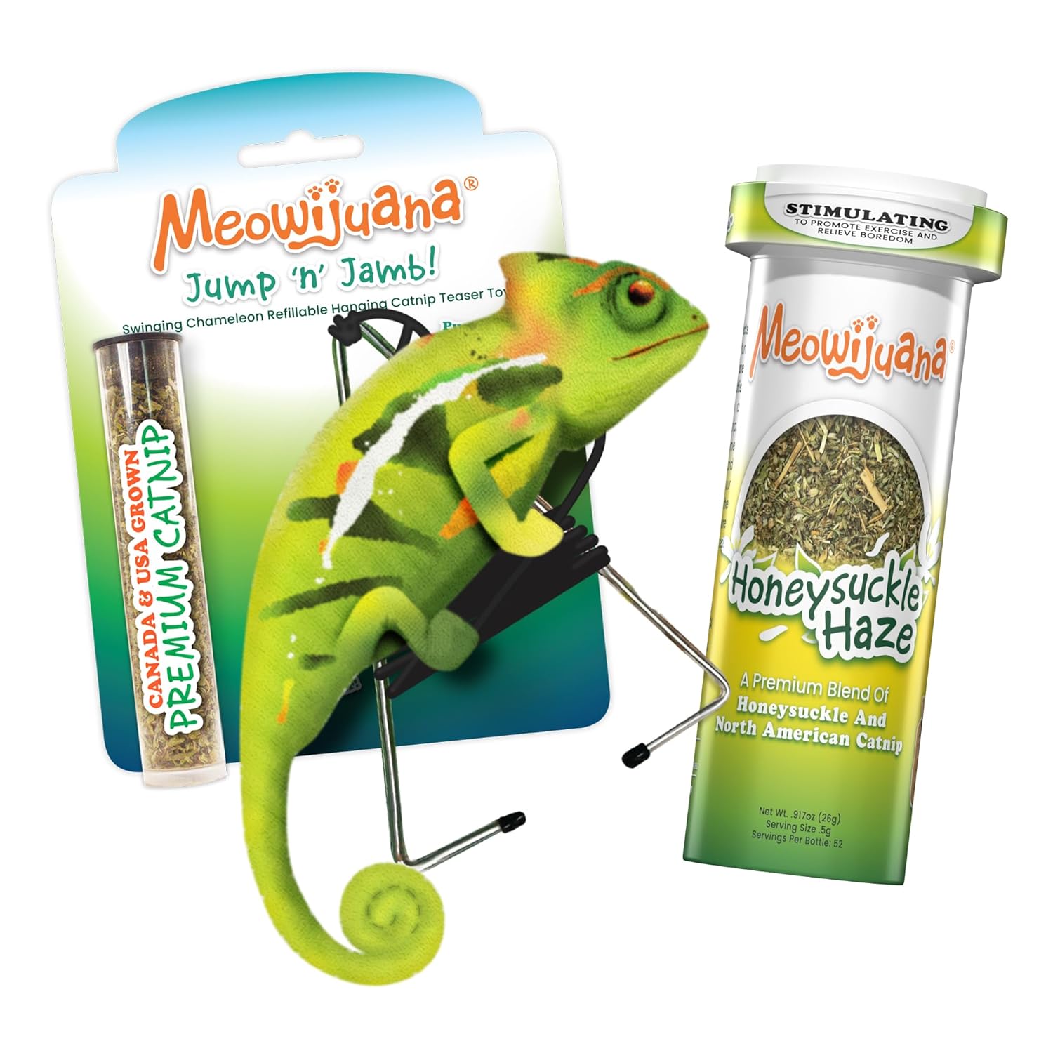 Meowijuana Jump 'n' Jamb Door Hanging Cat Toy | Dragonfly | Refillable Interactive Catnip Toy | Promotes Play and Cat Health | Includes Potent Catnip Grown in North America