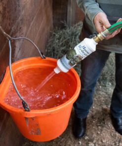 Metal Bucket Hangers for Horse Stalls - Wall Mount Bucket Holder for Grain Feed - Black