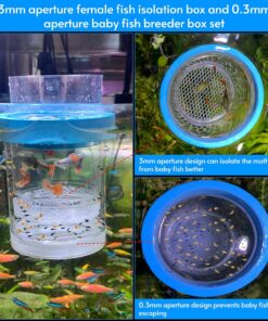 middlefloatingbreederbox Breeder Box for Fish Tank Isolation Aquarium Separator Hatchery Incubator for Guppy Baby Betta Saltwater Clownfish Coral Aggressive or Injured Fish...