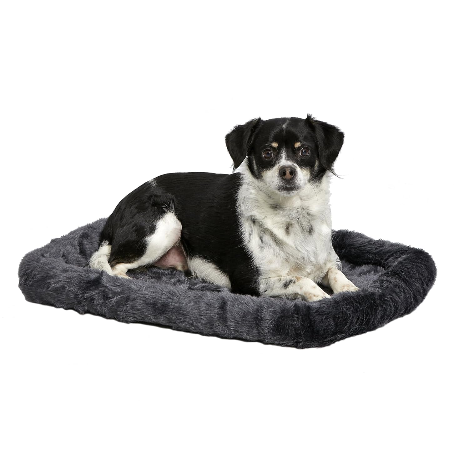 MidWest Homes for Pets QuietTime Fashion XXS Dog Bed - Pink Faux Fur Bolster, Ultra-Soft and Machine Washable, Fits 18-Inch Crates and Carriers, for Small Dogs and Cats