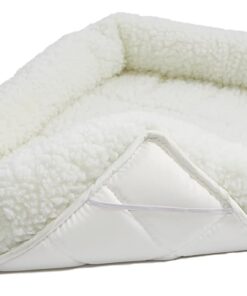 MidWest Homes for Pets QuietTime XXS Dog Bed - White Fleece Bolster, Ultra-Soft and Machine Washable, Fits 18-Inch Crates and Carriers, for Small Dogs and Cats