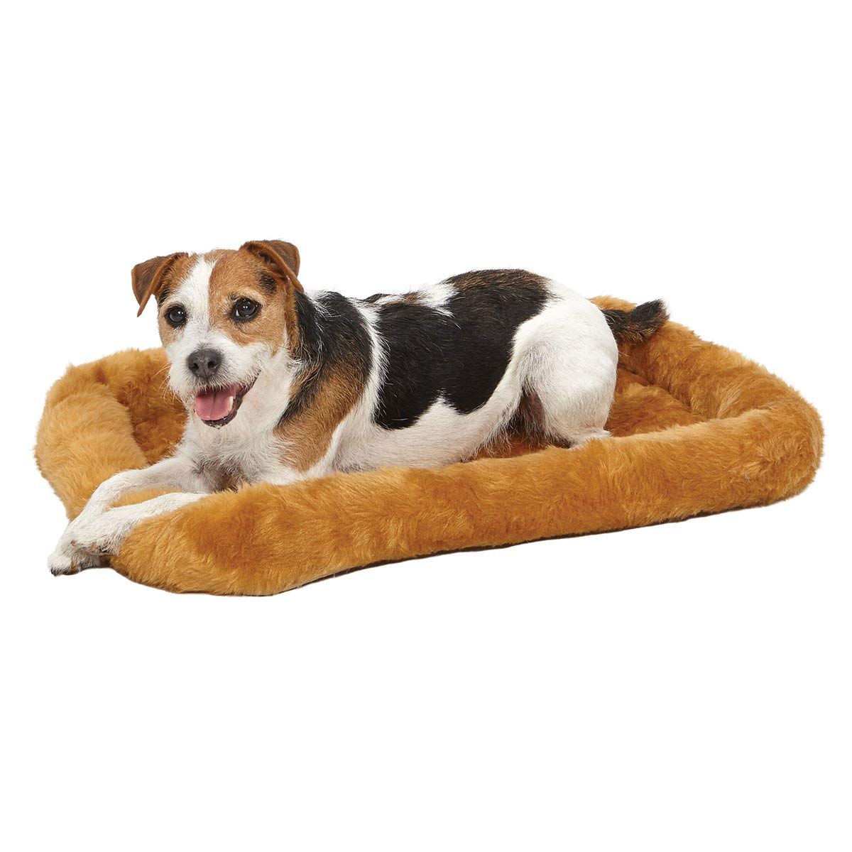 MidWest Homes for Pets QuietTime XXS Dog Bed - White Fleece Bolster, Ultra-Soft and Machine Washable, Fits 18-Inch Crates and Carriers, for Small Dogs and Cats