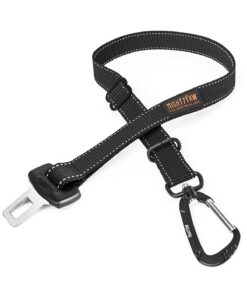 Mighty Paw Dog Seat Belt for Car - Safe Distraction Free Driving, Heavy-Duty Design with Aviation Grade Aluminum Carabiner, Adjustable Dog Seatbelt Harness for Small, Medium and...