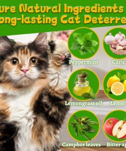 Mimo Style Cat Deterrent Outdoor,Natural Peppermint Oil Cat Deterrent Outdoor Indoor,Keep Cats Out of Yard Permanently,Keep Cats Off Lawn,Garden,Furniture,Mulch & Flower,Keep...