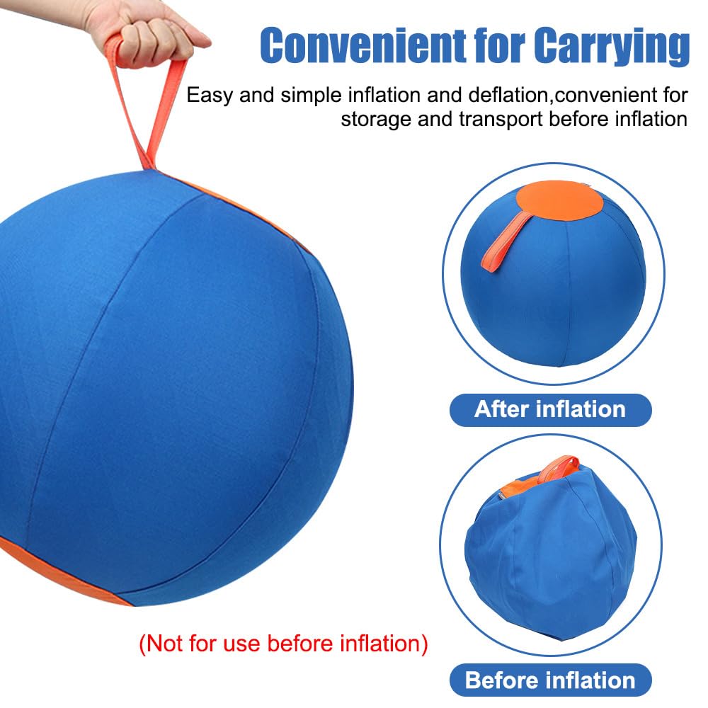 MiOYOOW 18" Large Horse Balls, Anti Burst Dog Herding Ball Self-Entertaining Pet Training Ball for Horses Dogs Goats Lamb Outdoor Entertainment