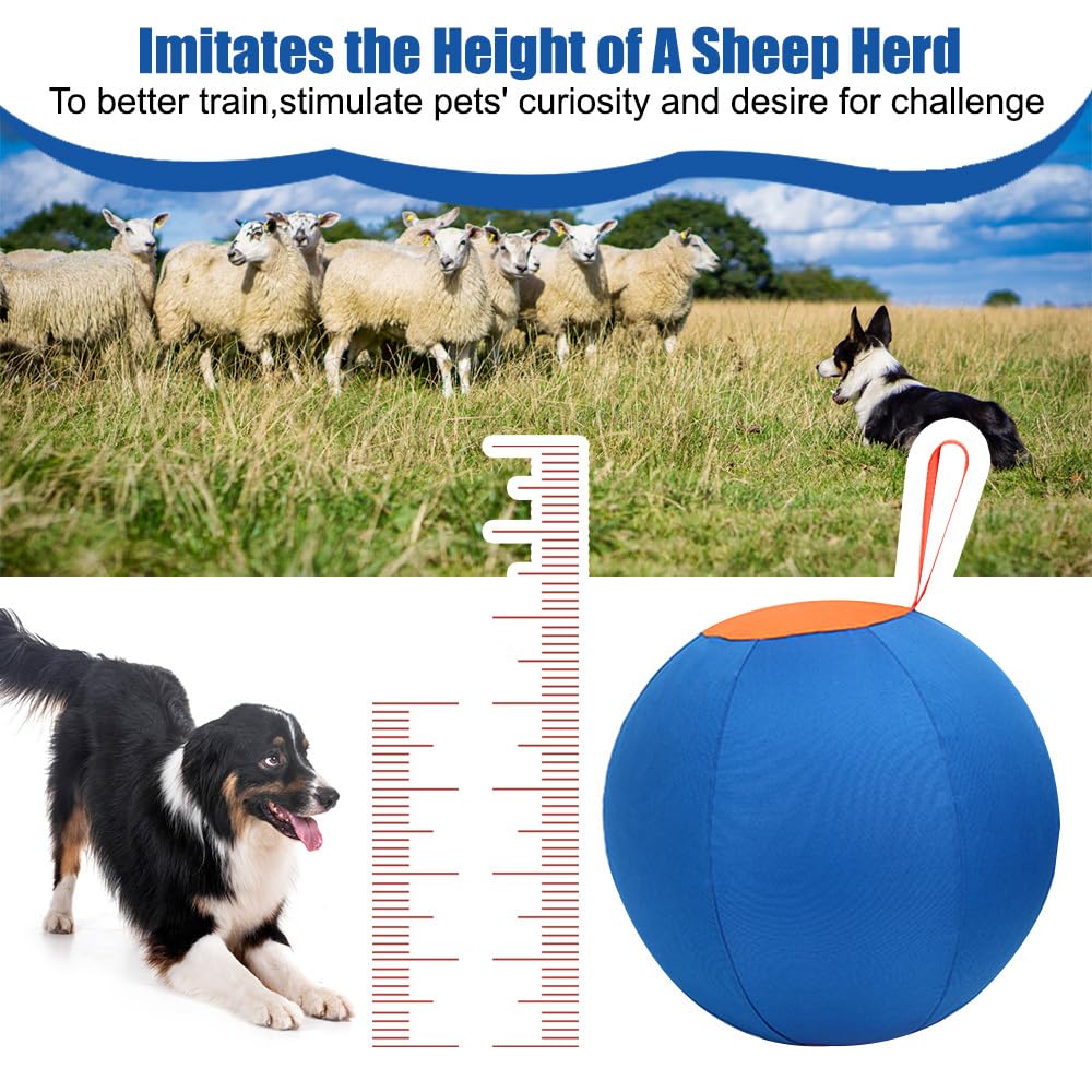 MiOYOOW 18" Large Horse Balls, Anti Burst Dog Herding Ball Self-Entertaining Pet Training Ball for Horses Dogs Goats Lamb Outdoor Entertainment