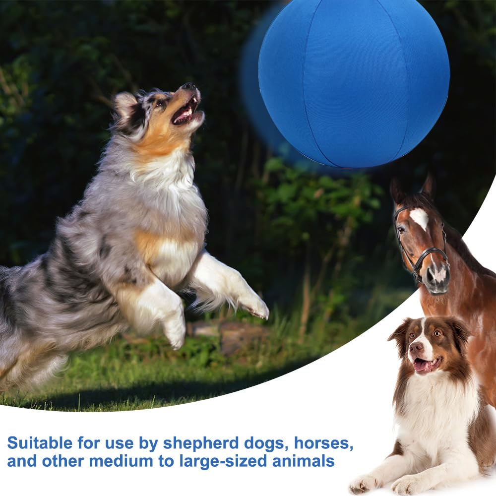 MiOYOOW 18" Large Horse Balls, Anti Burst Dog Herding Ball Self-Entertaining Pet Training Ball for Horses Dogs Goats Lamb Outdoor Entertainment