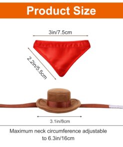 Molain Bearded Dragon Clothes, Lizard Cowboy Hat Bandana Costume Set Bearded Dragon Clothing Outfit for Cosplay Photo Costume Props Fits Gecko Chameleon Ferret