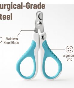 Mr. Pen- Cat Nail Clipper, Blue, Stainless Steel, Cat Claw Trimmers Kittens, Pet Nail Clipper with Sturdy Non Slip Handle