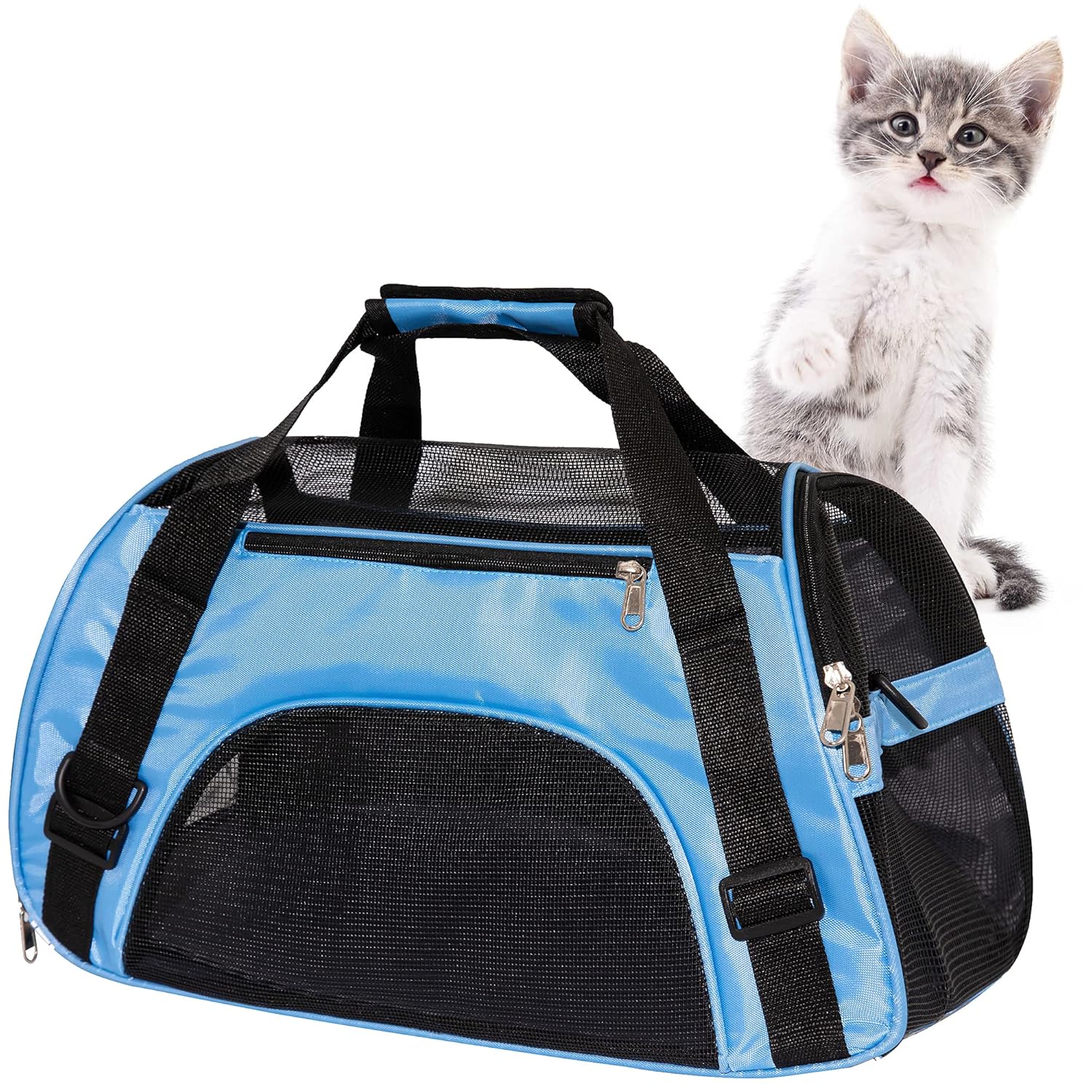MuchL Cat Carrier for Cats Soft-Sided Travel Pat Carrier for Cat with Wooden Padding Board Airline Approved Lightweight Comfortable Cat Bag for Puppy Small Pets (Small, Pink)