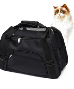 MuchL Cat Carrier for Cats Soft-Sided Travel Pat Carrier for Cat with Wooden Padding Board Airline Approved Lightweight Comfortable Cat Bag for Puppy Small Pets (Small, Pink)