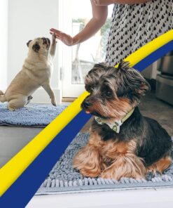 Muddy Mat® | Super Absorbent Door Mat Indoor, Microfiber Quick Dry Chenille Entryway Rug, Non-Slip Front Door Mat, Indoor Mats for Entryway, Machine Washable Pet Rug, Baby Blue...