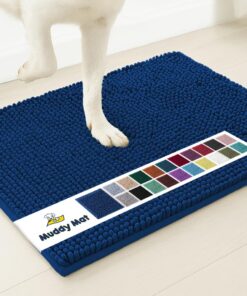 Muddy Mat® | Super Absorbent Door Mat Indoor, Microfiber Quick Dry Chenille Entryway Rug, Non-Slip Front Door Mat, Indoor Mats for Entryway, Machine Washable Pet Rug, Baby Blue...