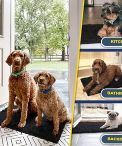 Muddy Mat® | Super Absorbent Door Mat Indoor, Microfiber Quick Dry Chenille Entryway Rug, Non-Slip Front Door Mat, Indoor Mats for Entryway, Machine Washable Pet Rug, Black 30