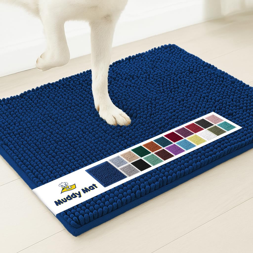 Muddy Mat® | Super Absorbent Door Mat Indoor, Microfiber Quick Dry Chenille Entryway Rug, Non-Slip Front Door Mat, Indoor Mats for Entryway, Machine Washable Pet Rug, Beige 30"x19"