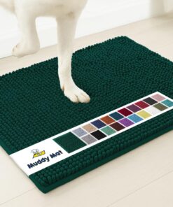 Muddy Mat® | Super Absorbent Door Mat Indoor, Microfiber Quick Dry Chenille Entryway Rug, Non-Slip Front Door Mat, Indoor Mats for Entryway, Machine Washable Pet Rug, Grey 30