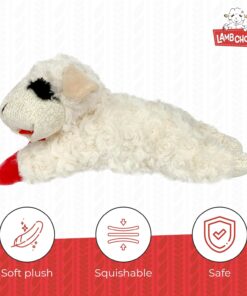 Multipet Lamb Chop Dog Plush Toy - Squeaky Toy for Small & Medium Dogs - Extra Soft Plush - Stuffed Animal for Cuddling & Playing (10