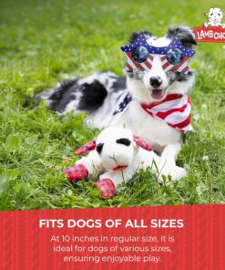 Multipet Lamb Chop Dog Plush Toy - Squeaky Toy for Small & Medium Dogs - Extra Soft Plush - Stuffed Animal for Cuddling & Playing (10