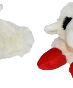 Multipet Lamb Chop Dog Plush Toy - Squeaky Toy for Small & Medium Dogs - Extra Soft Plush - Stuffed Animal for Cuddling & Playing (10