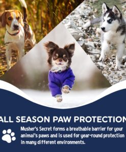 Musher’s Secret Dog Paw Wax 200g – Natural Paw Balm for Dogs with Vitamin E – Helps Protect Paws from Hot Pavement, Ice & Salt – Moisturizes Cracked Pads – Lick-Safe, Non-Toxic...