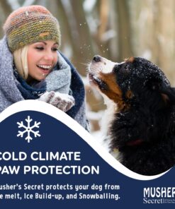Musher's Secret Dog Paw Wax 60g – Moisturizing Dog Paw Balm – Helps Protect & Heals Cracked Paws – Creates an Invisible Paw Protectors Barrier – All-Natural Nose & Paw Balm with...