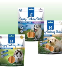 N-Bone Puppy Teething Rings 6 Count Bag Variety Pack, Chicken & Pumpkin & Blueberry BBQ Flavor, Total 3 Bags, 21.6-oz, 18 Rings