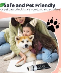 Nabance 2.54 fl oz Black Pet Paw Print Friendly Ink Paint, Dog Cat Paw Print Safe Ink, Non-Toxic Acid-Free, Safe Gentle for Home Christmas New Year DIY Keepsake Stamp Dog Mom Gifts