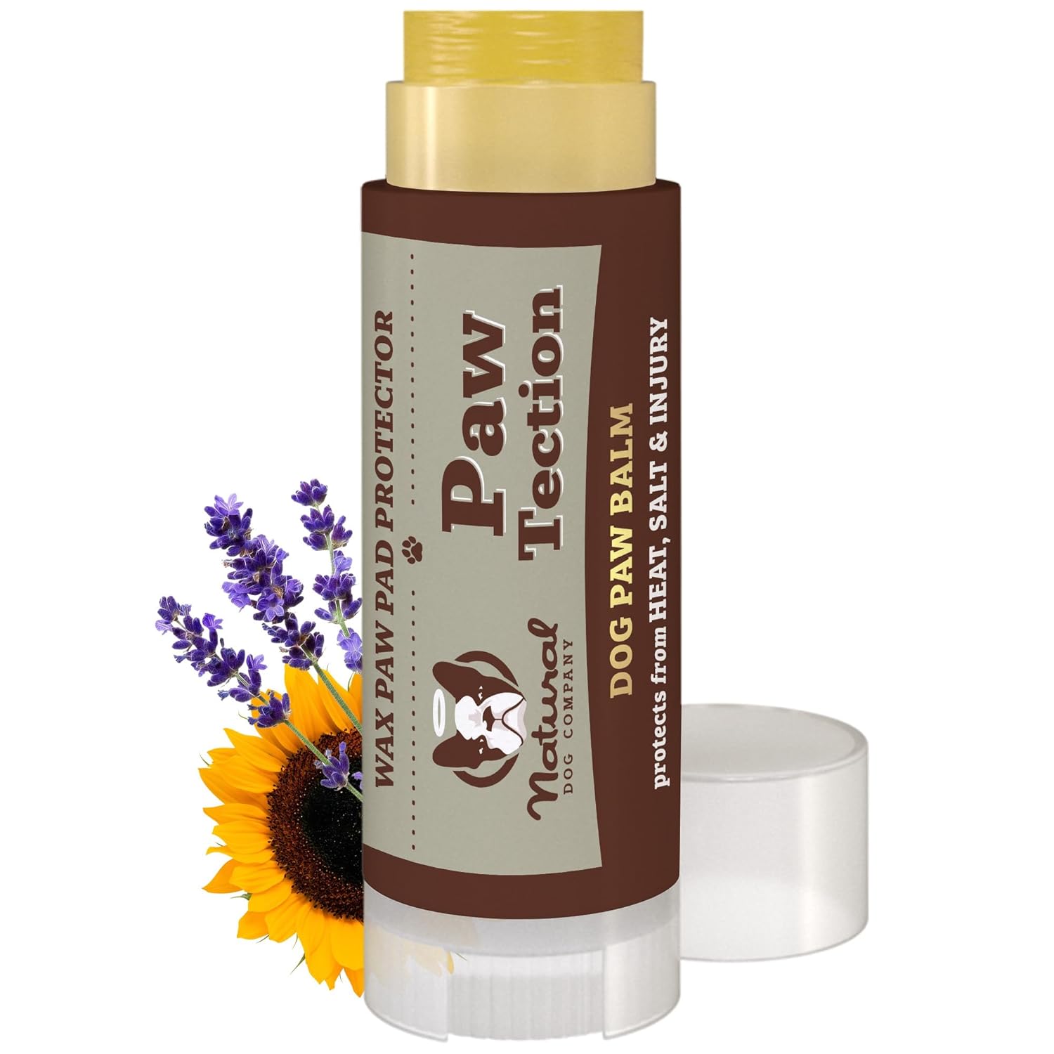 Natural Dog Company Pawtection Balm for Hot Pavement, Dry Cracked Dog Paws, and Rough Terrain - Safe, Non-Toxic, and Lick Safe - Protects Paws Natural Ingredients, Lick-Safe, 2...