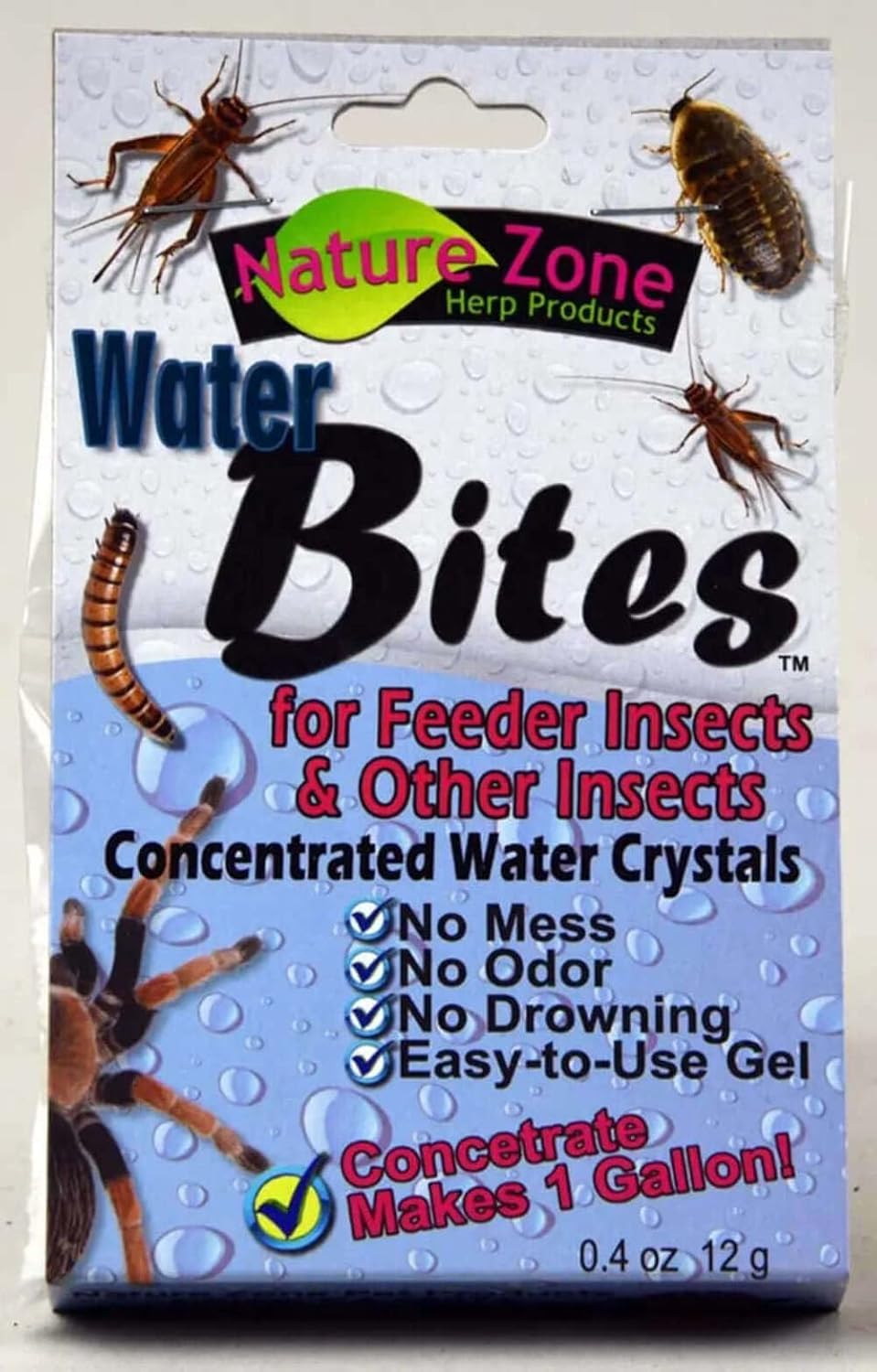 Nature Zone SNZ54212 Water Bites Food with Calcium for Crickets, 32-Ounce