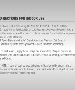 Nature's Miracle Advanced Platinum Cat Scratch Deterrent Spray, 8 Ounces, Discourages Destructive Scratching