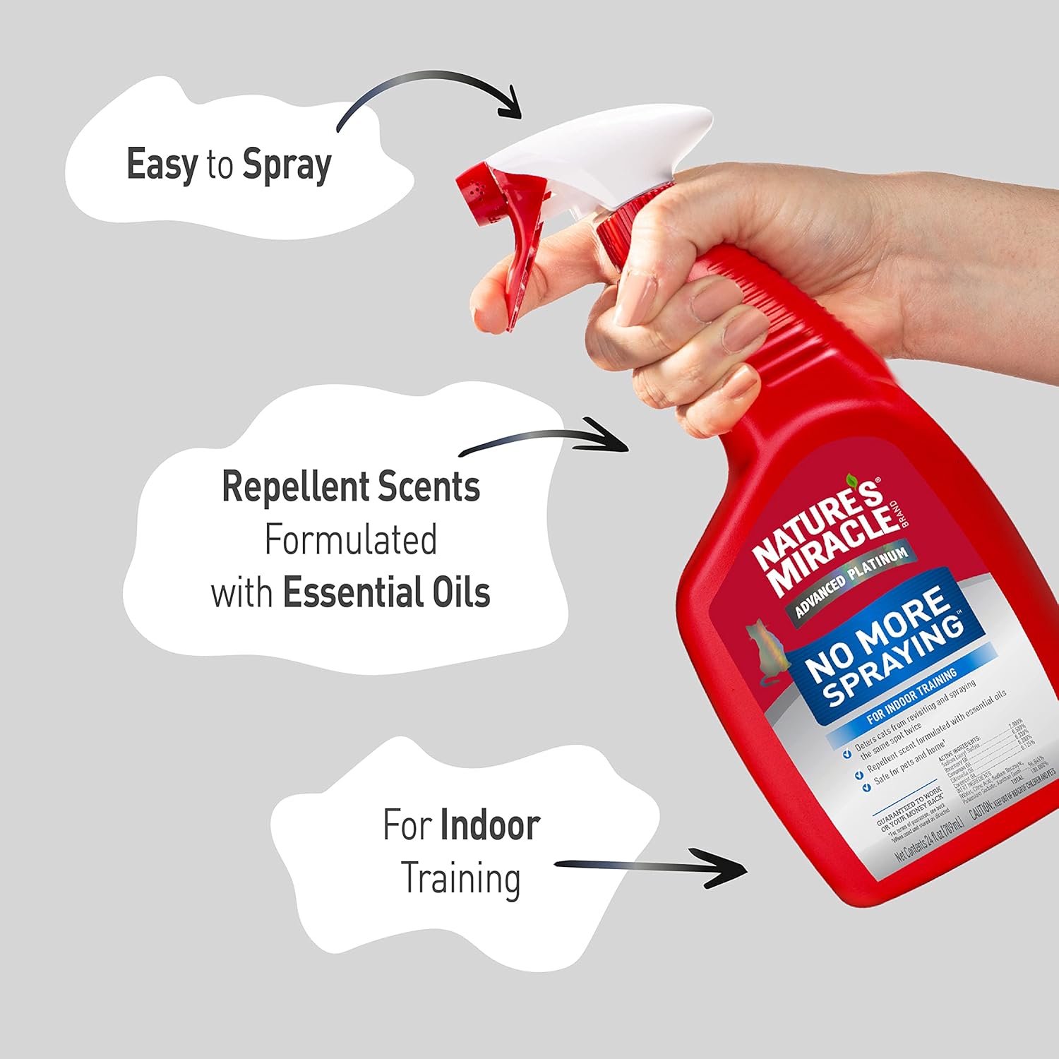 Nature's Miracle Advanced Platinum No More Spraying, 24 Ounces, Helps Discourage Repetitive Cat Spraying