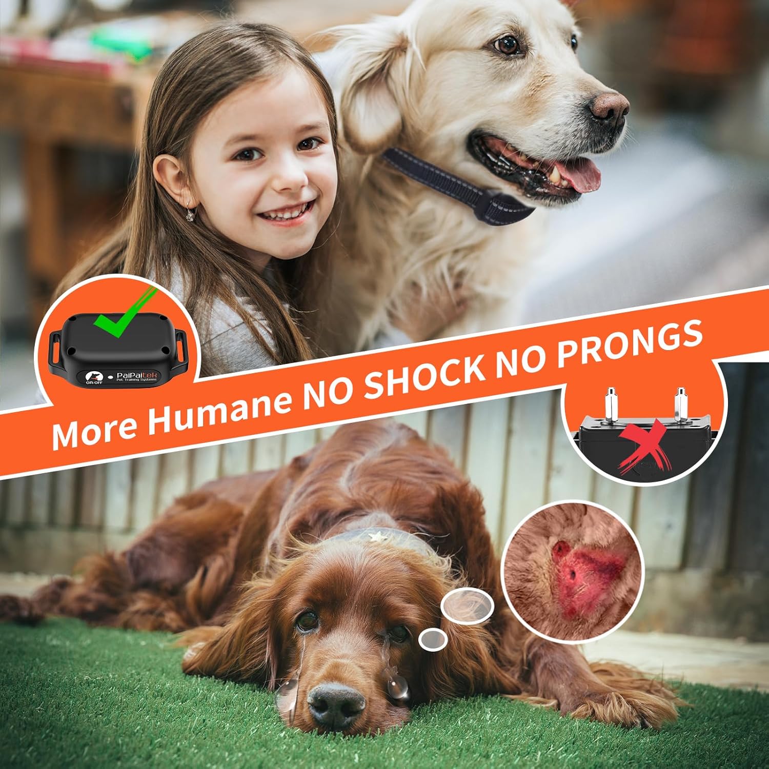 No Shock Dog Training Collar with Remote 3300ft Range, Strong Vibrating Dog Collar Beep and Vibrate Only, Waterproof & Rechargeable Vibration Collar for Small Medium Large Dogs...