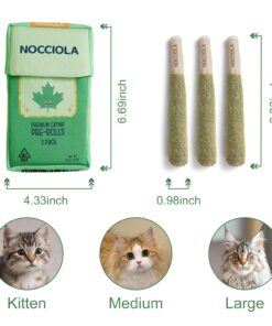 Nocciola 3 Pack Catnip Toys for Cats, Funny Cat Toys Filled with 100% Pure Organic Catnip, Safe Kitten Teething Chew and Kicker Toys, Stress Relieving Fun for Indoor Cats