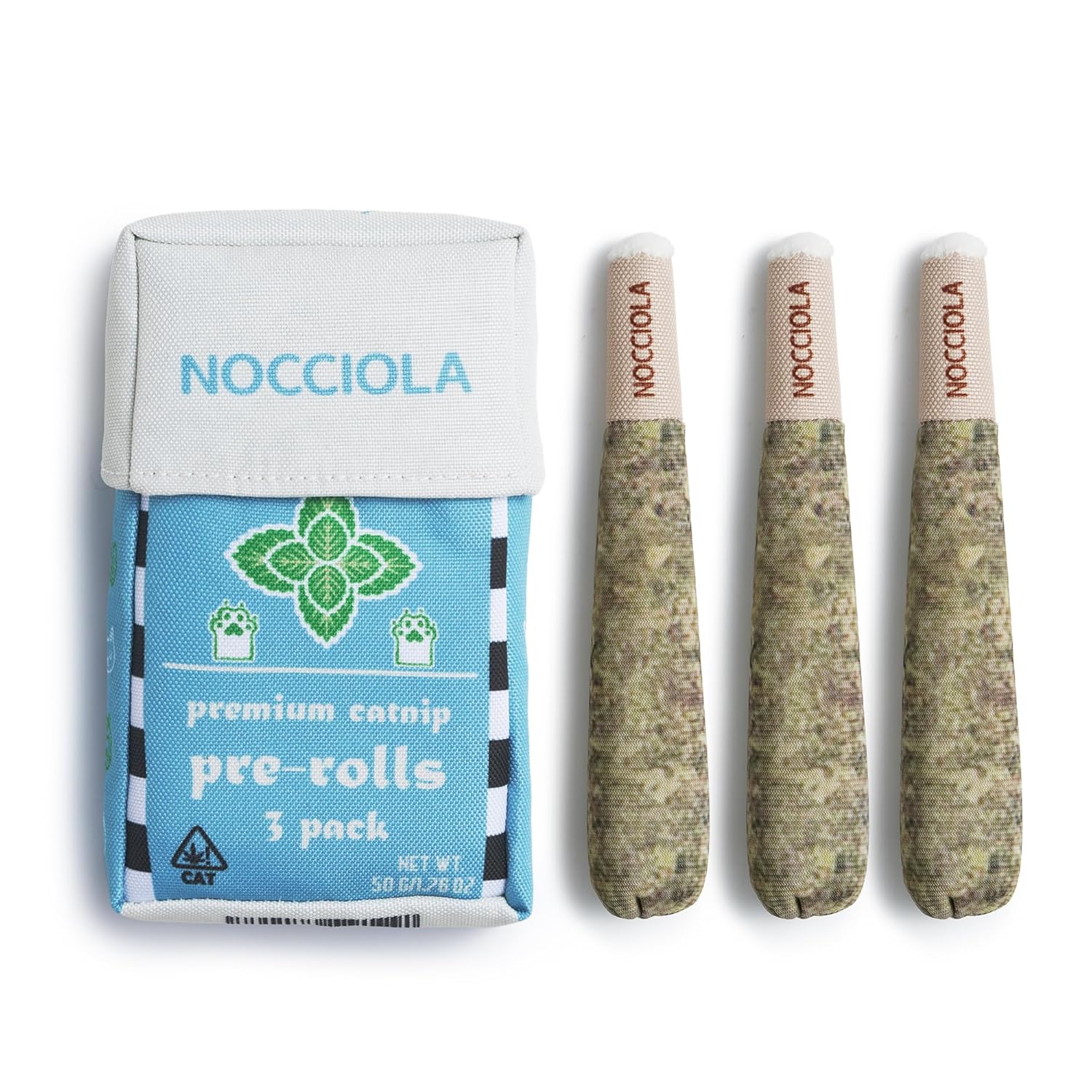 Nocciola 3 Pack Catnip Toys for Cats, Funny Cat Toys Filled with 100% Pure Organic Catnip, Safe Kitten Teething Chew and Kicker Toys, Stress Relieving Fun for Indoor Cats