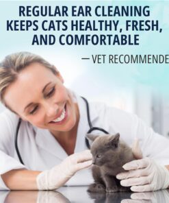NOVEHA 150 PCs Cat Ear Wipes that Gently Clean & Soothe Sensitive Cat Ears; Soft Ear Cleaner for Removing Wax, Dirt & Odor; Alcohol-Free Ear Care with pH Balanced Formula;...