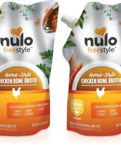 Nulo Freestyle Bone Broth, Premium Food Topper for Cats and Dogs, with Collagen and Chondroitin Sulfate to Help Boost The Quality of Your Pet’s Coat and Skin, 20 FL Oz Pouch