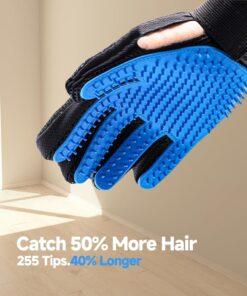 NVNAN Pet Hair Removal Glove for Dogs & Cats, 2-in-1 Deshedding Brush & Massage Mitt - Grooming Gloves for Shedding Control, Bathing and Washing, Safe for Short/Long Hair Pets...