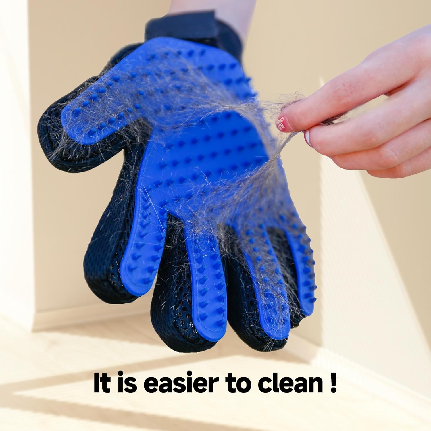 NVNAN Pet Hair Removal Glove for Dogs & Cats, 2-in-1 Deshedding Brush & Massage Mitt - Grooming Gloves for Shedding Control, Bathing and Washing, Safe for Short/Long Hair Pets...