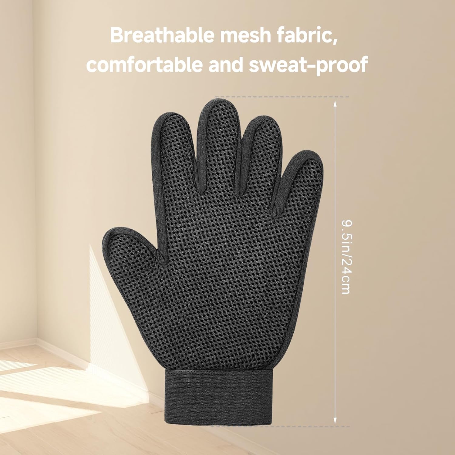 NVNAN Pet Hair Removal Glove for Dogs & Cats, 2-in-1 Deshedding Brush & Massage Mitt - Grooming Gloves for Shedding Control, Bathing and Washing, Safe for Short/Long Hair Pets...