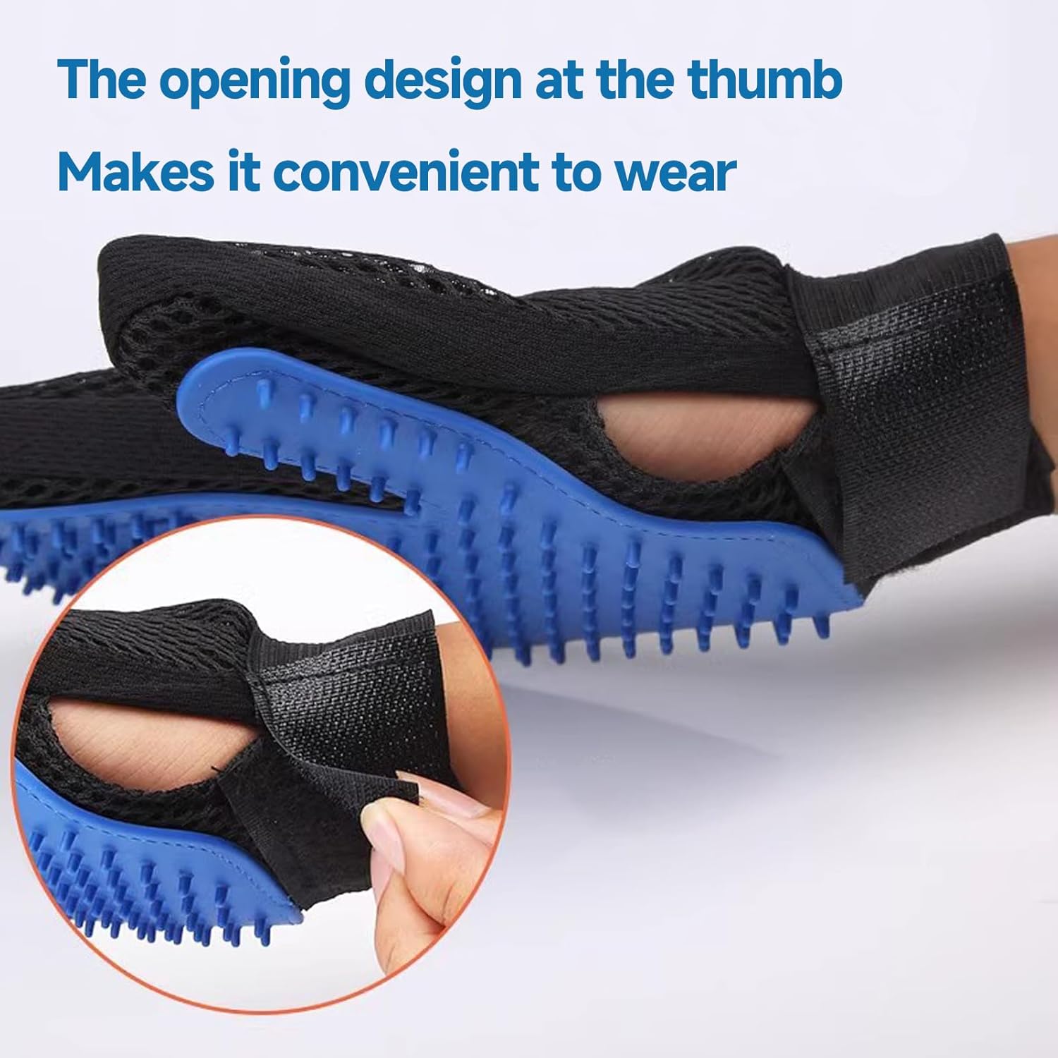 NVNAN Pet Hair Removal Glove for Dogs & Cats, 2-in-1 Deshedding Brush & Massage Mitt - Grooming Gloves for Shedding Control, Bathing and Washing, Safe for Short/Long Hair Pets...