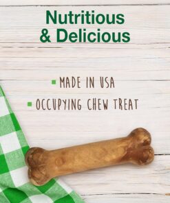 Nylabone Healthy Edibles Natural Dog Chews Long Lasting Chicken Flavor Treats for Dogs, Medium/Wolf (2 Count)