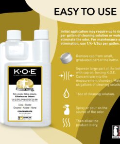 Odorcide K.O.E. Apricot Odor Eliminator 16 oz for Strong Odor for Cages, Runs & More – Home & Kennel w/Safe, Non-Enzymatic Formula