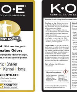 Odorcide K.O.E. Apricot Odor Eliminator 16 oz for Strong Odor for Cages, Runs & More – Home & Kennel w/Safe, Non-Enzymatic Formula