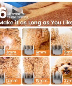 oneisall Dog Grooming Vacuum, Pet Grooming Vacuum with Clipper Nail Grinder, 1.5L Dust Cup Dog deshedding Brush with 7 Tools for Shedding Pet Hair, Home Cleaning(Blue)