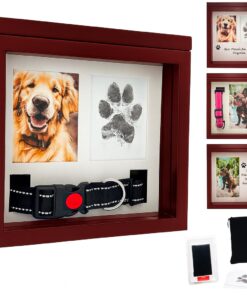 OtterPets Dog Urn for Ashes, 4 Customizable Displays with Paw Print Ink Kit and Flannel Bag, Pet Urns for Dogs Ashes, Pet Cremation Box, Cat Urn for Ashes, Dog Ashes Keepsake...