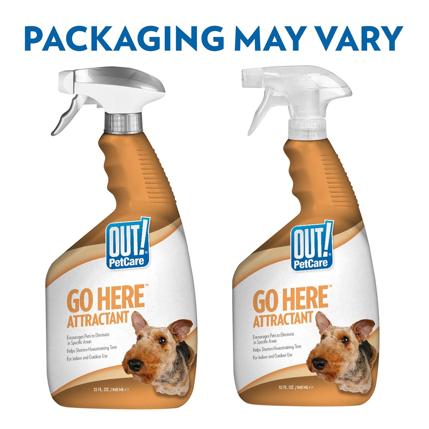 OUT! PetCare Go Here Attractant Dog and Puppy Potty Training Spray, Safe & Effective Puppy Pee Spray, Dog Housebreaking Supplies, Indoor and Outdoor House Training Tool, 32 oz