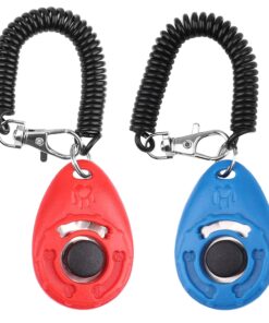 OYEFLY Dog Training Clicker with Wrist Strap Durable Lightweight Easy to Use, Pet Training Clicker for Cats Puppy Birds Horses. Perfect for Behavioral Training 2-Pack (Black and...
